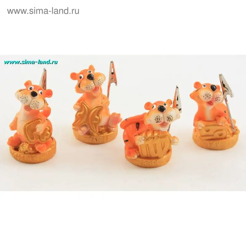 тигр на монете (знаки зодиака) дл. 7,5 см (12 шт) (бокс 288 шт)