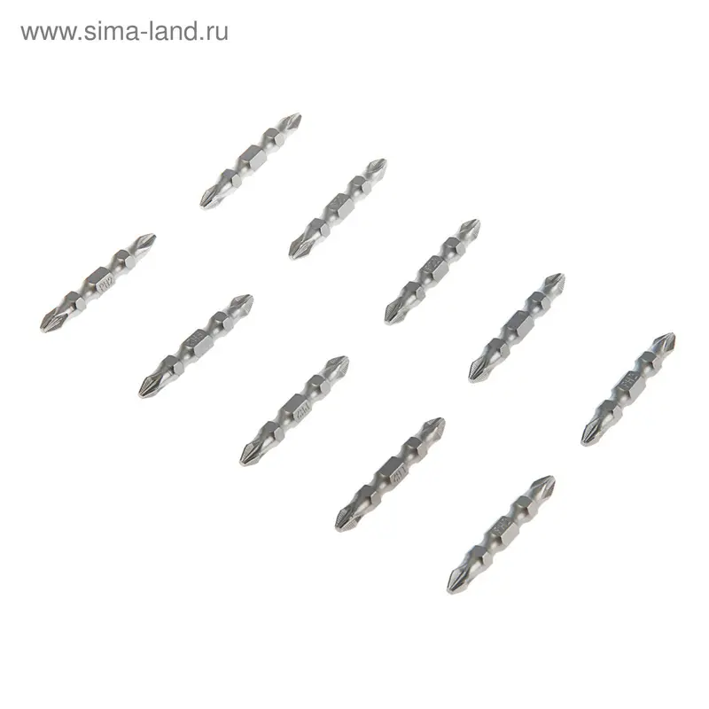 Набор бит двухсторонних GROSS 11217, PH2-PZ2 х 45 мм, сталь S2, 10 шт