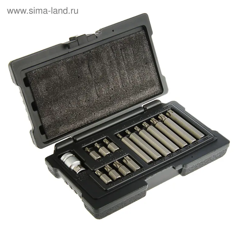 Набор бит STELS, TORX, хвостовик-шестигранник, 10 мм, CrV, 15 предм