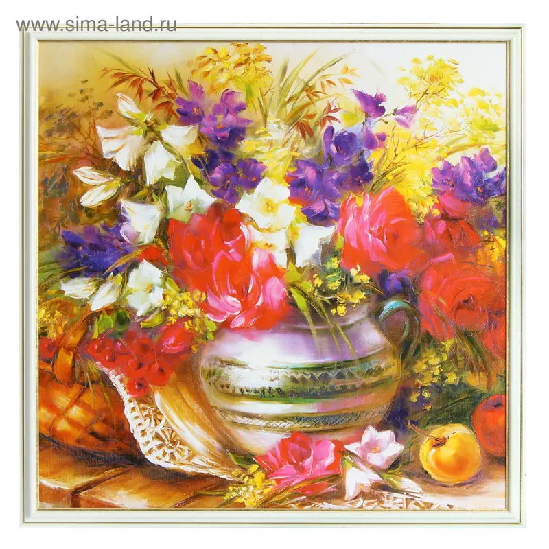 Картина "Колокольчики" 53х53 см