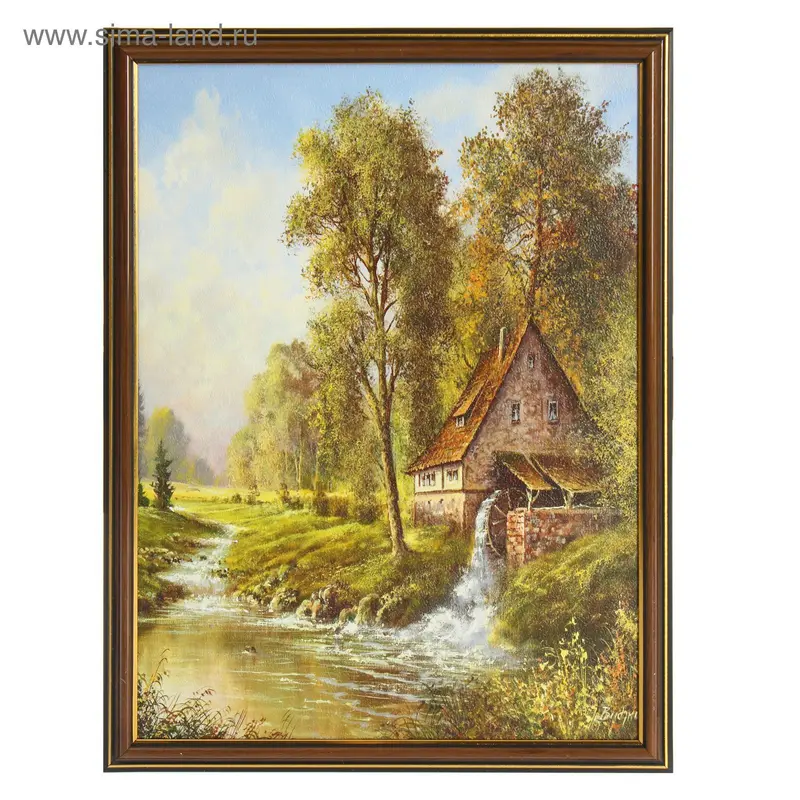 Картина "Мельница" 33х43 см