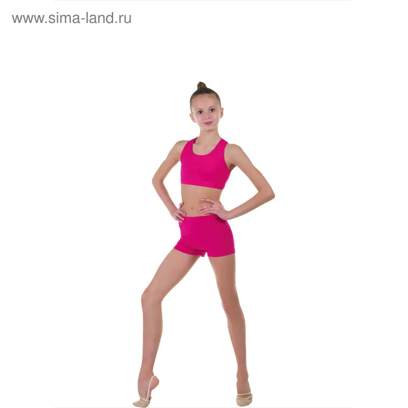 Шорты гимнастические, размер 32, цвет фуксия