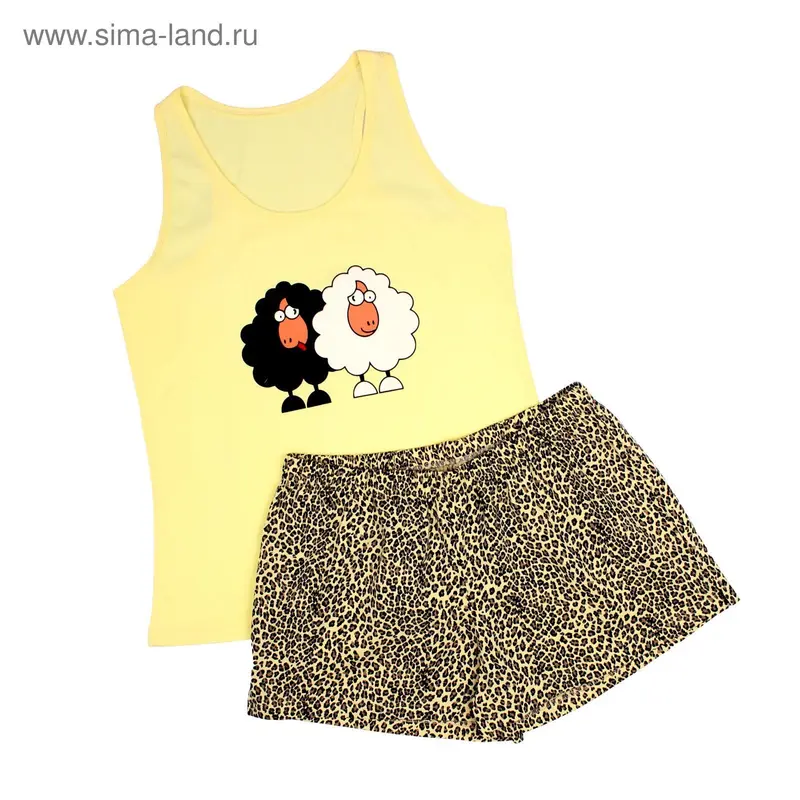 Пижама женская (майка,шорты) PT021502 МИКС, р-р 48