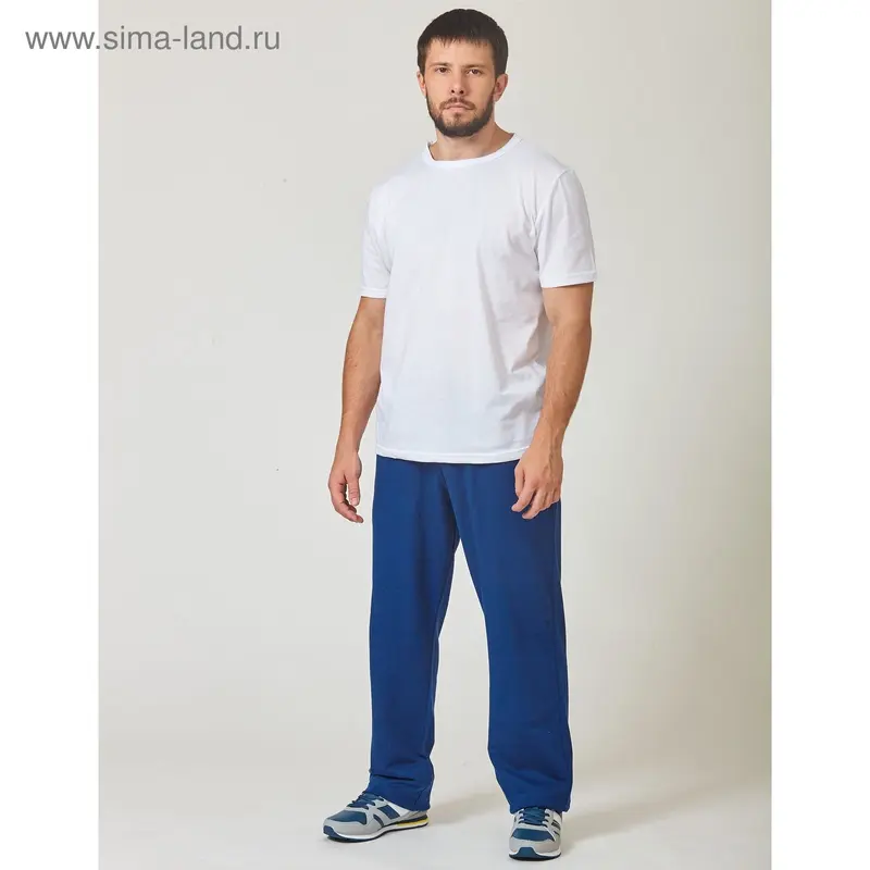 Брюки мужские 03М015 синий, р-р 56 футер
