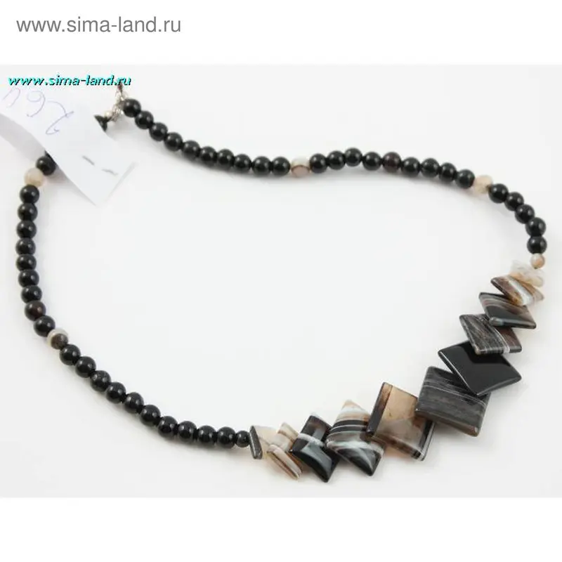Колье квадраты (стилизованные под агат)