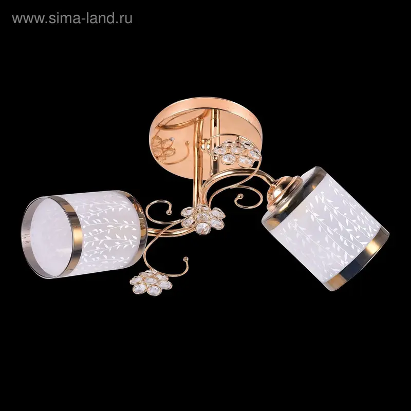 Люстра "Джемма" 2 лампы E27 60W золото