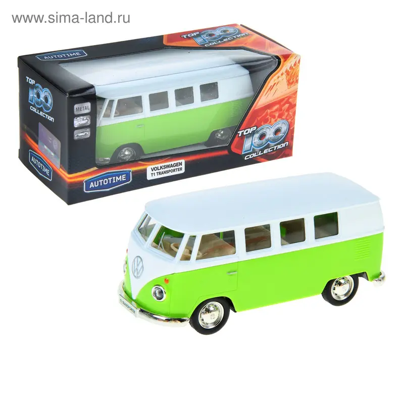Машина металлическая Volkswagen T1 Transporter 5, МИКС