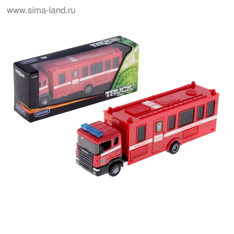 Машина металлическая Scania Command Unit - пожарная, масштаб 1:48