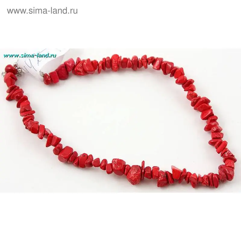 бусы коралл гальтовка 45см