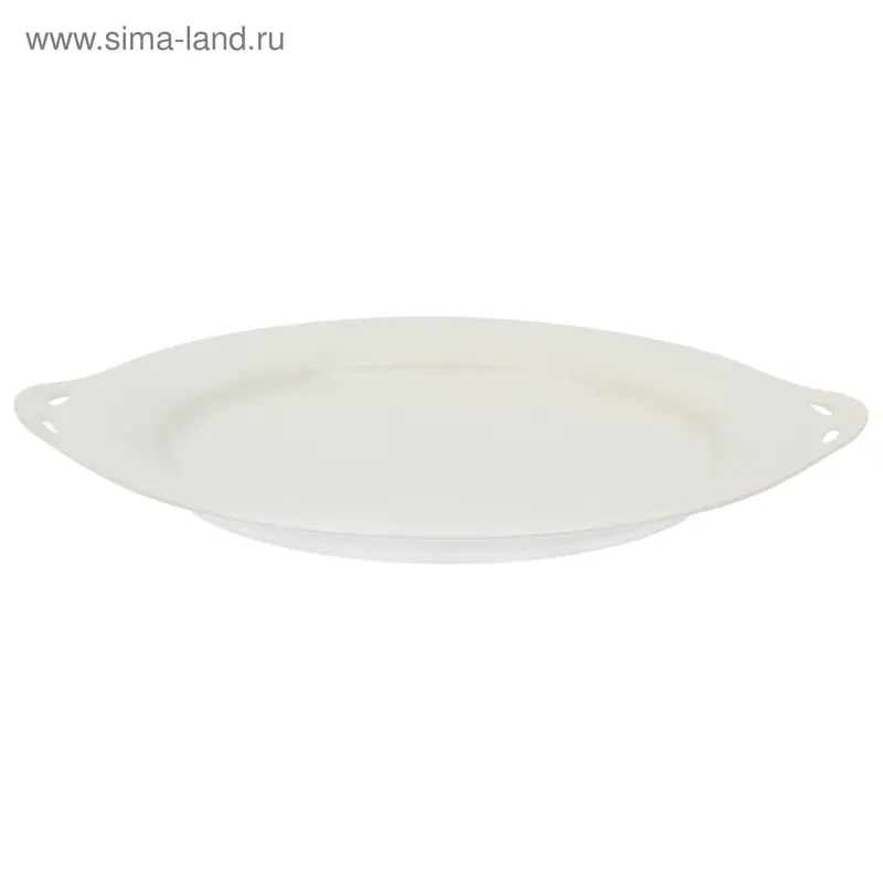 Блюдо с ушками белое, 36 см