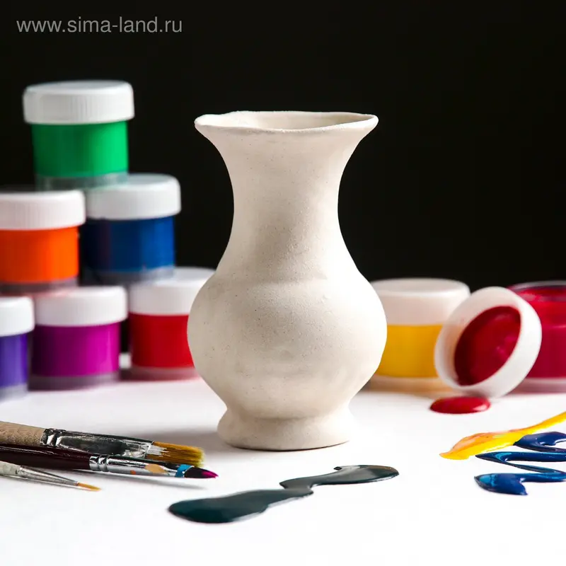 Фигурка-раскраска "Ваза", под роспись, 11 см