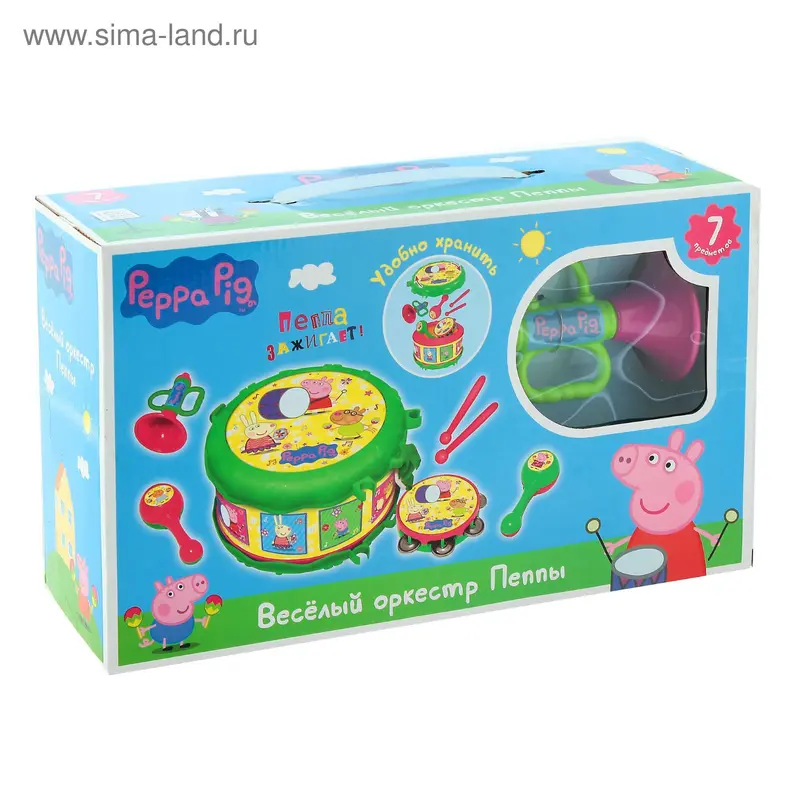 Набор музыкальных инструментов "Peppa Pig", 7 предметов