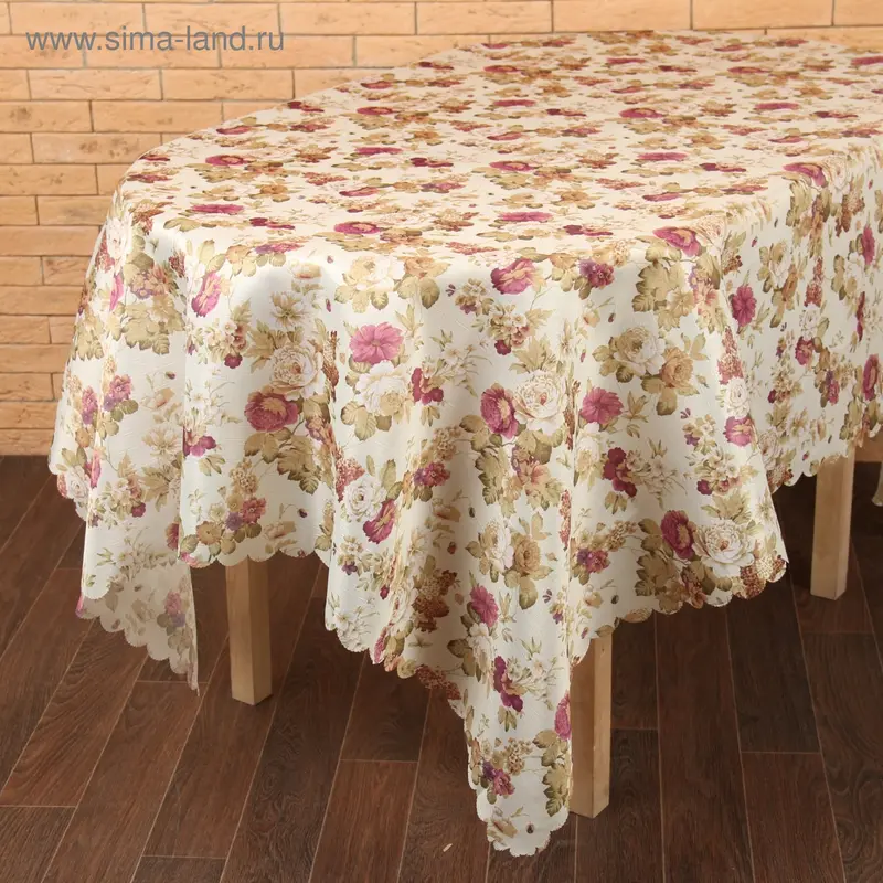 Скатерть тефлоновая с рисунком, цвет МИКС, размер 120х160 см