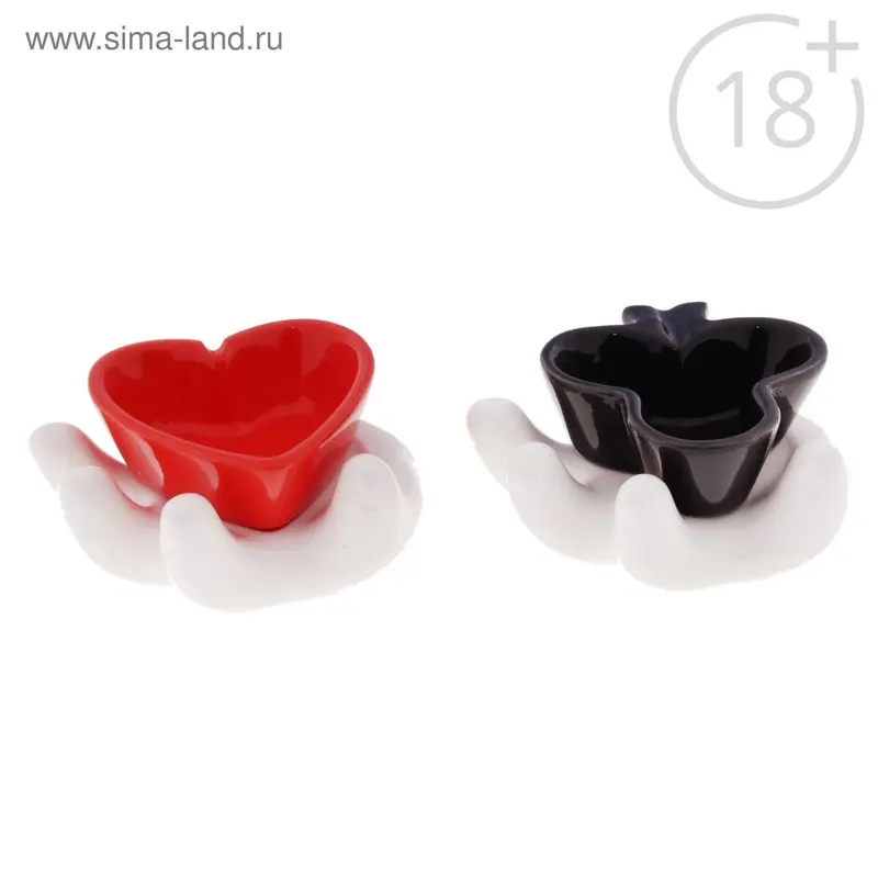 Пепельница рука белая "Масть в руке", микс