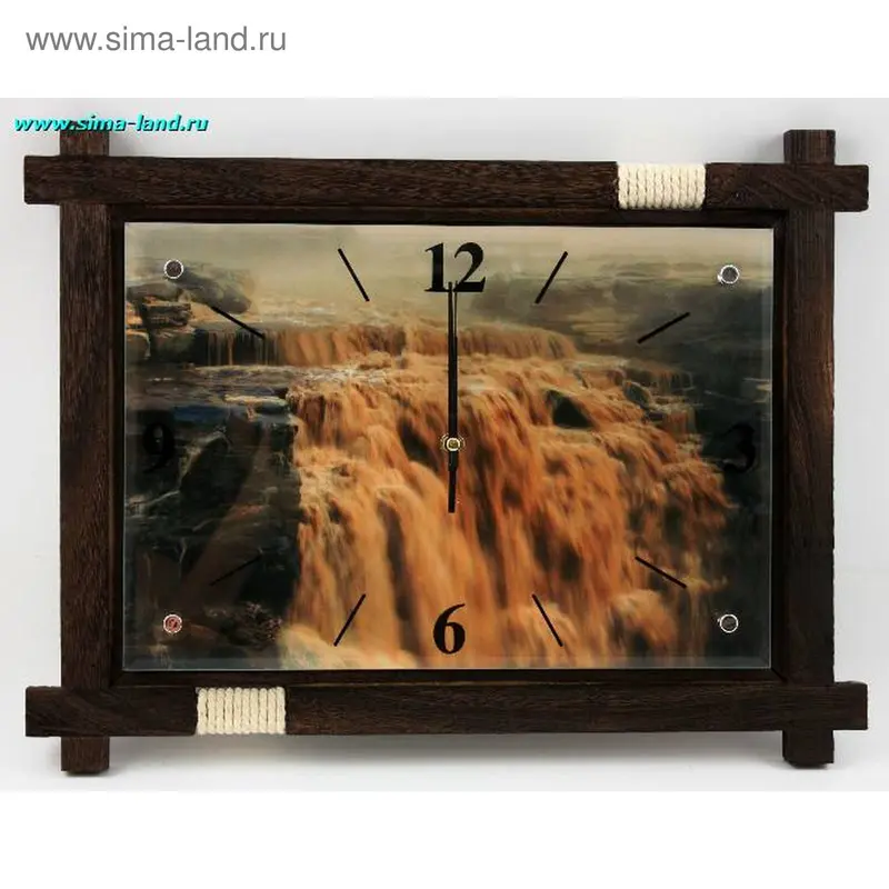Часы в раме. Водопад