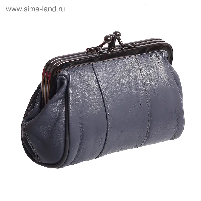 Косметичка на фермуаре, 2 отдела, цвет серый