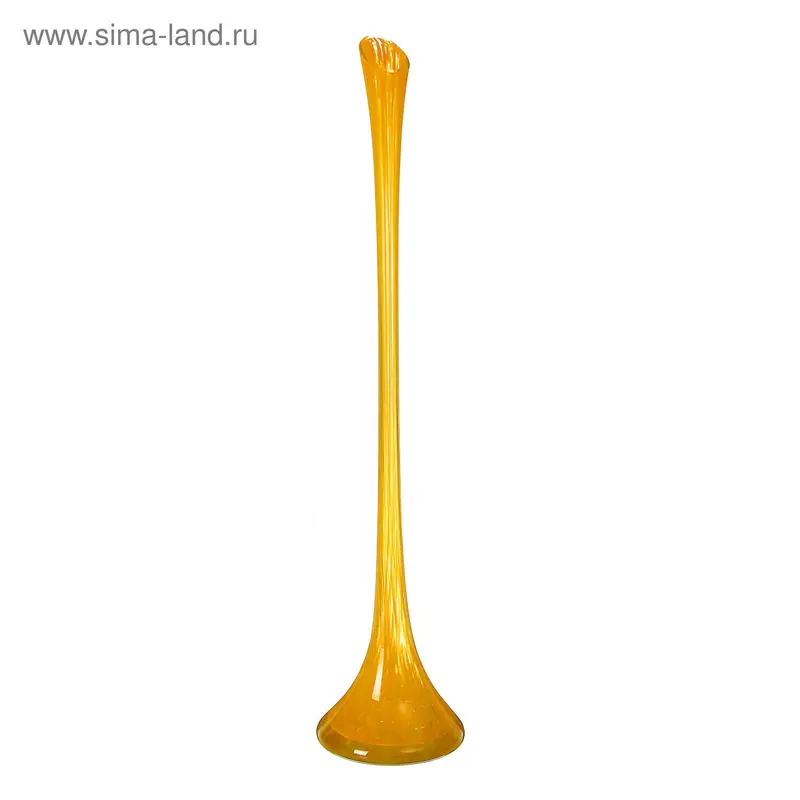 Ваза "Прямая" 2х11х51 см, жёлтая