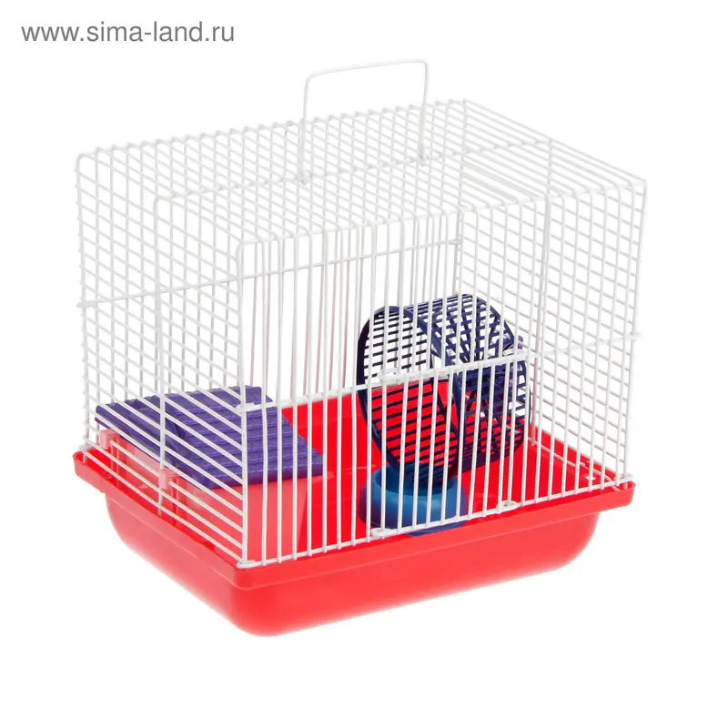Клетка для джунгариков Зооник, 22,5 х 16,5 х 21 см, микс