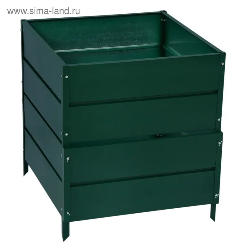 Компостер оцинкованный, 1060 л, 100×100×106 см, зелёный, Greengo