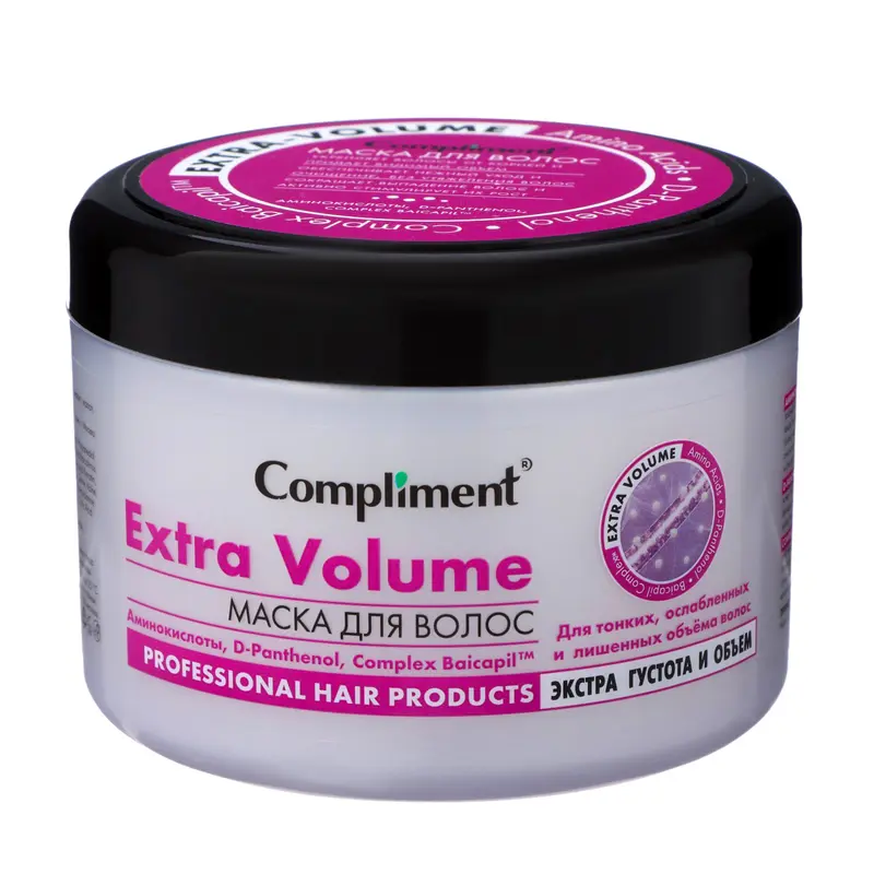 Маска для волос Compliment Extra Volume "Экстра густота и объём", 500 мл