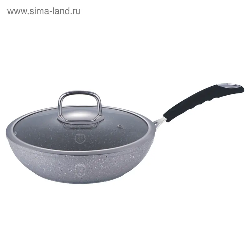 Вок с крышкой Grey Stone Touch Line, 28 см