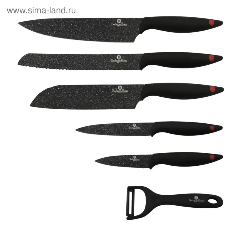 Набор ножей Granit Diamond Line Black, 6 предметов