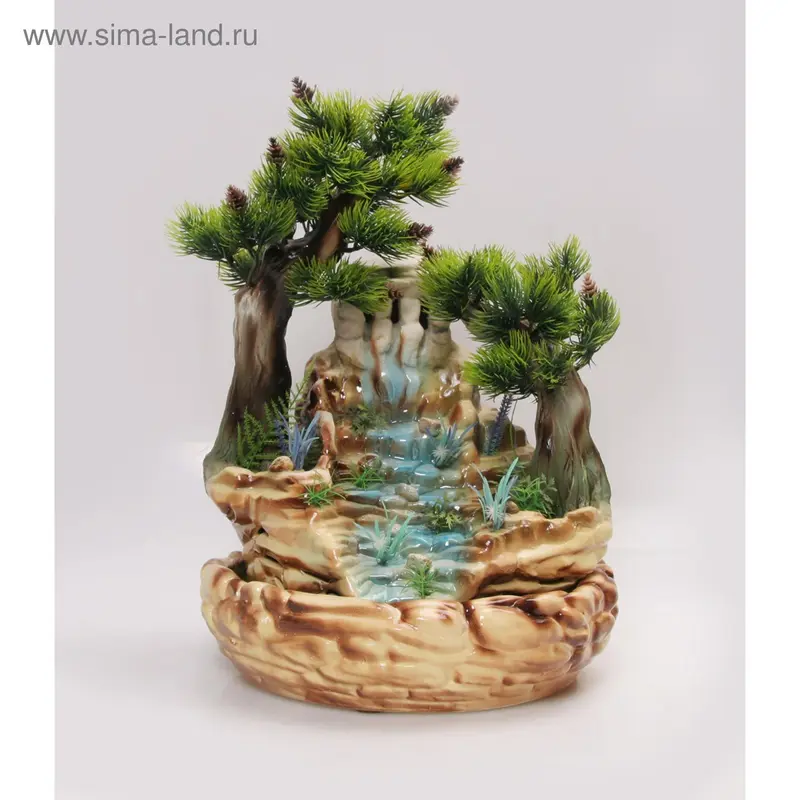 Фонтан "Сосны" с подсветкой 29*29*42 см