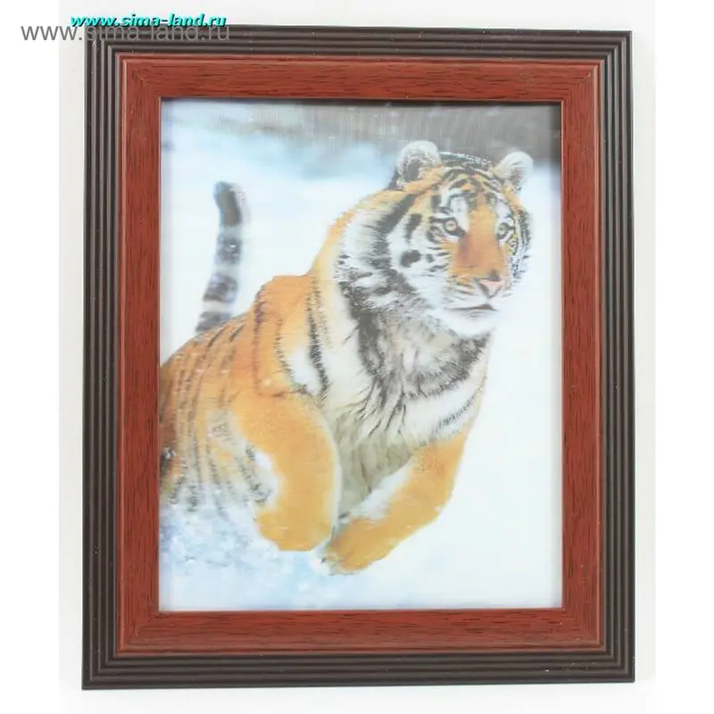 картина объемная 20*25 см SLW-08009 тигр (бокс 60шт)