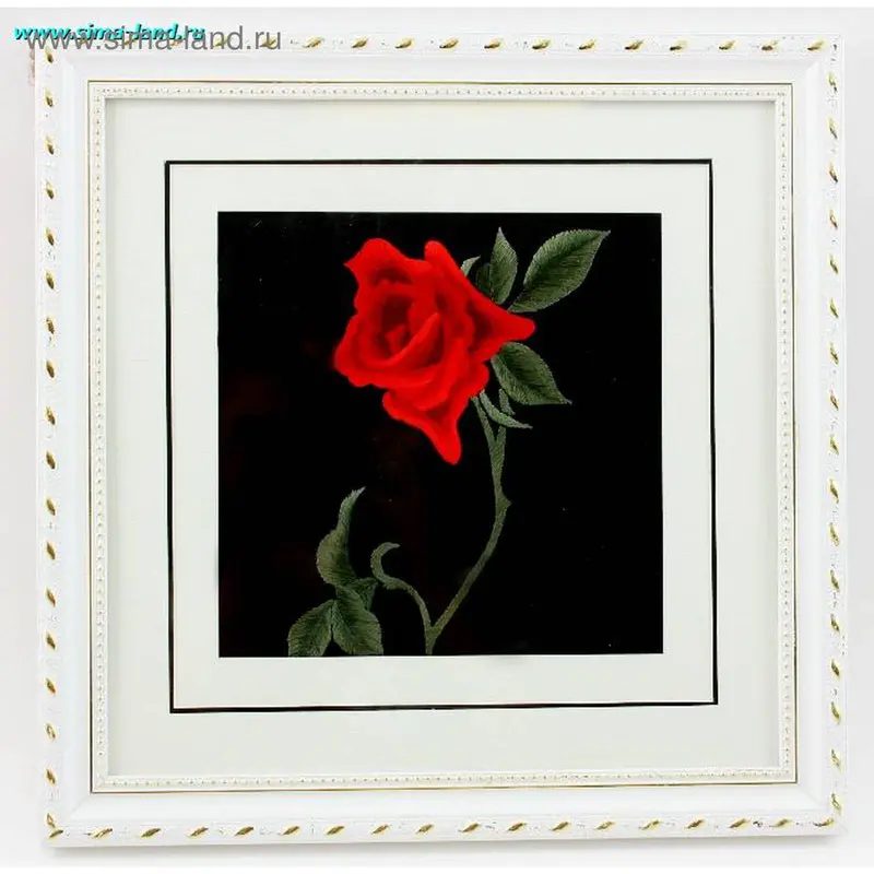 картина вышивка 30*30 см роза