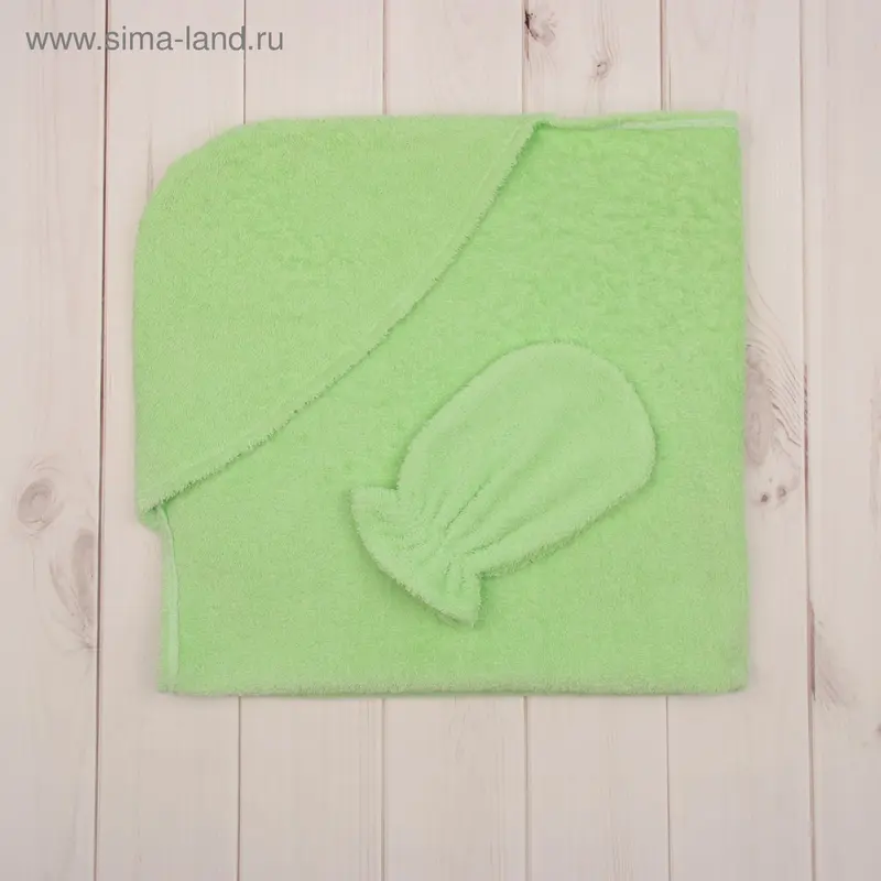 Комплект для купания (2 предмета), размер 80х80 см, цвет салатовый 07207-20