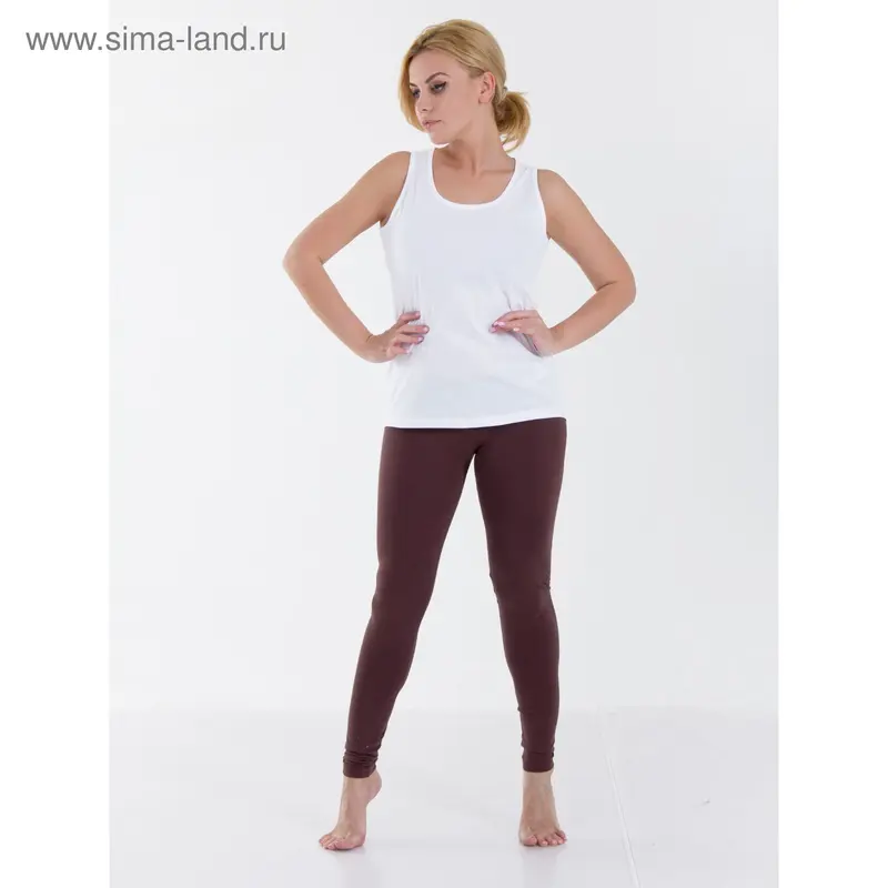 Легинсы женские KAFTAN basic, цвет шоколад, размер M (46) хлопок, эластан
