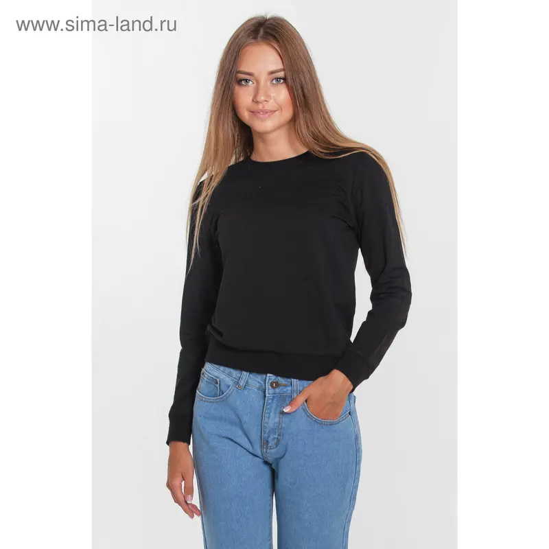 Толстовка KAFTAN basic, черный, р-р XS(42) 100% хлопок