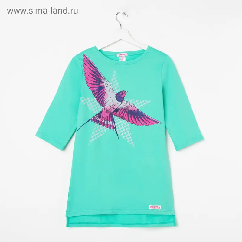 Толстовка KAFTAN "Птица", мята, р-р XL(50) 100% хлопок