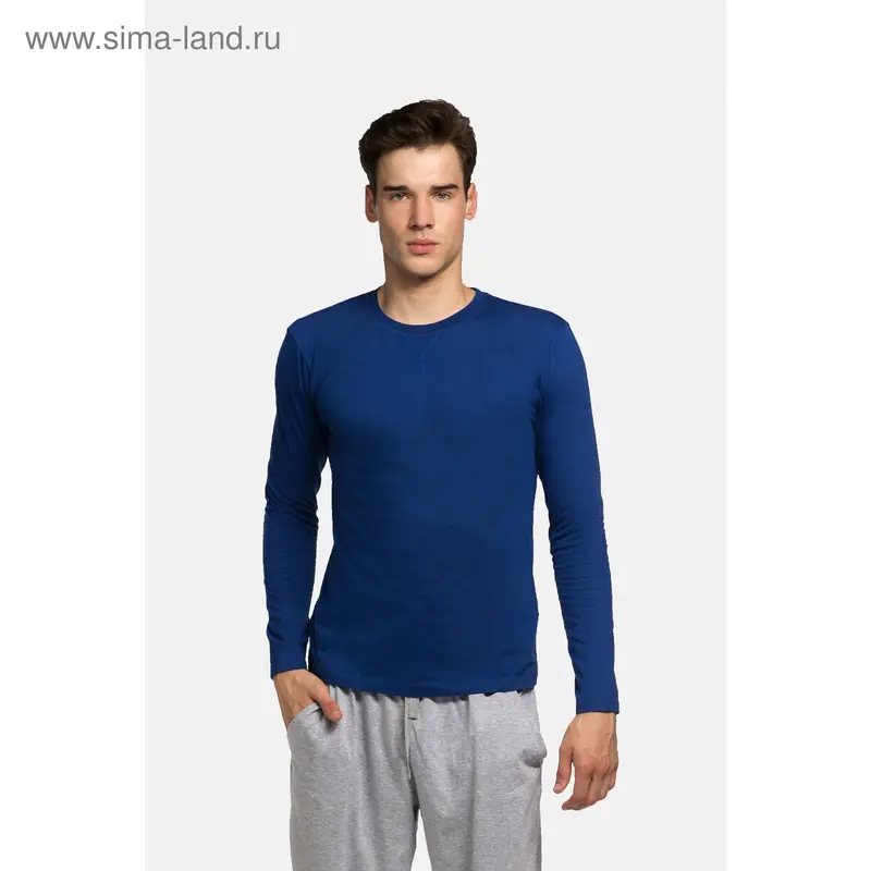 Лонгслив мужской KAFTAN basic р-р 3XL(54), индиго, хлопок 100%