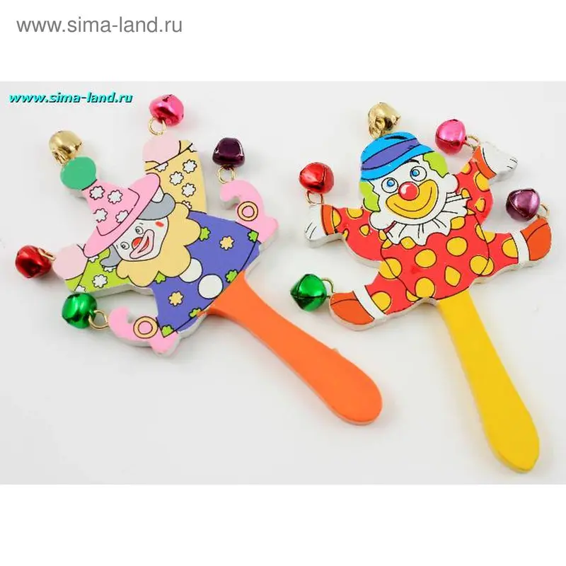 Игрушка музыкальная "Клоун" с бубенцами, 2 вида, в пакете