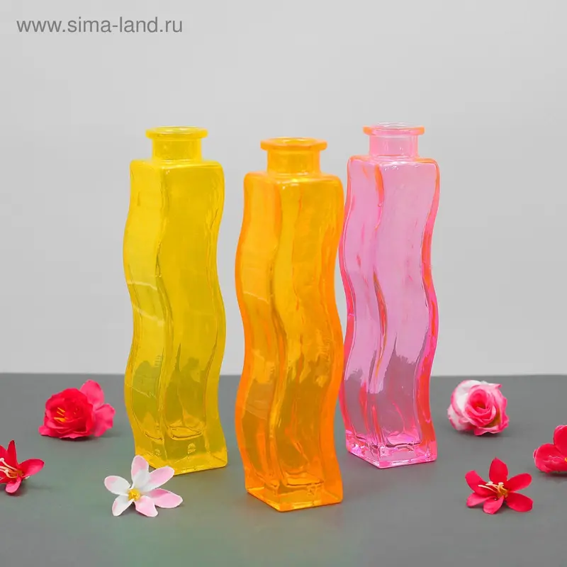 Ваза "Забдже" d=2,5см, h=21см, V= 0,21 л. микс
