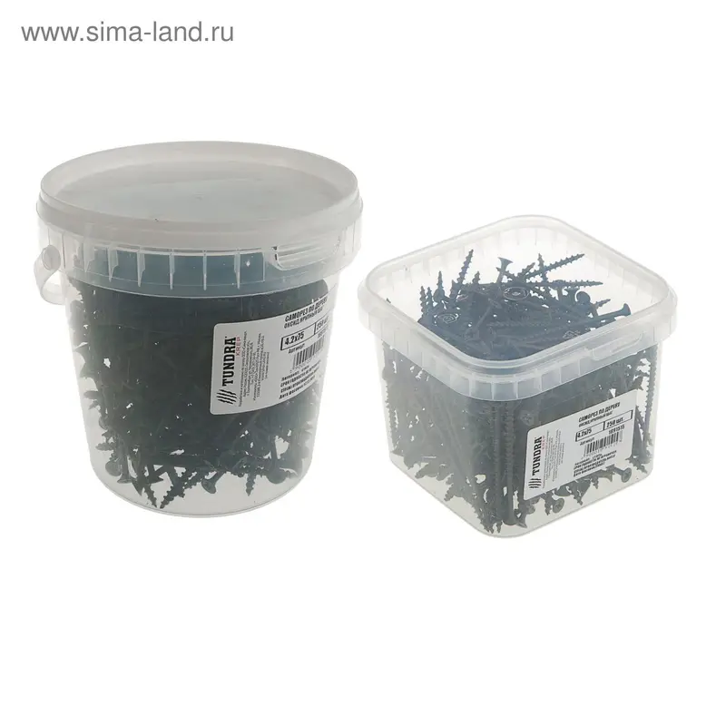 Саморезы по дереву ТУНДРА krep, 4.2х75 мм, оксид, крупный шаг, 250 шт