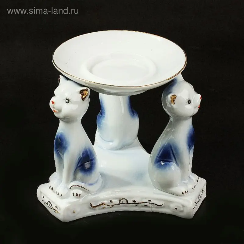 аромолампа фарфор 10*10 кошки (бокс 72 шт)