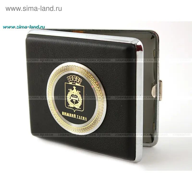 Портсигар с медальоном Нижний Тагил