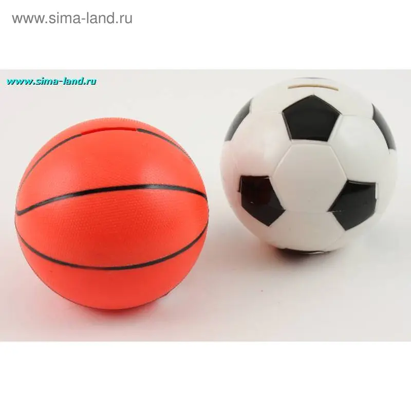 копилка пластик спорт d 9 см (бокс 200шт) мин 2 шт