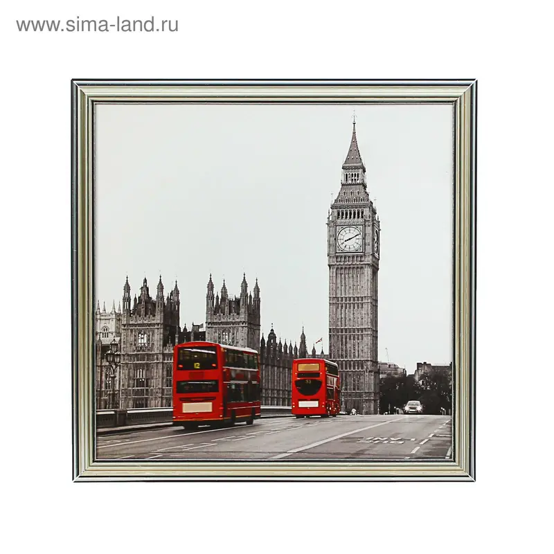 Картина "Лондонские улицы" 33х33 см