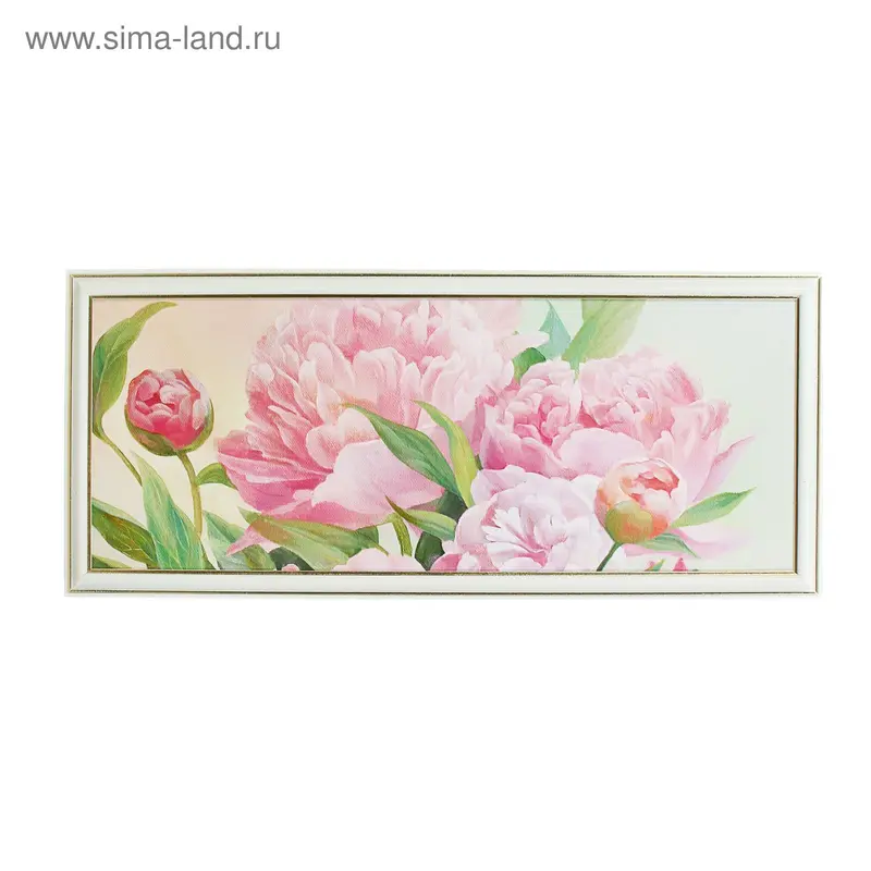Картина "Розовые пионы" 20х50 см
