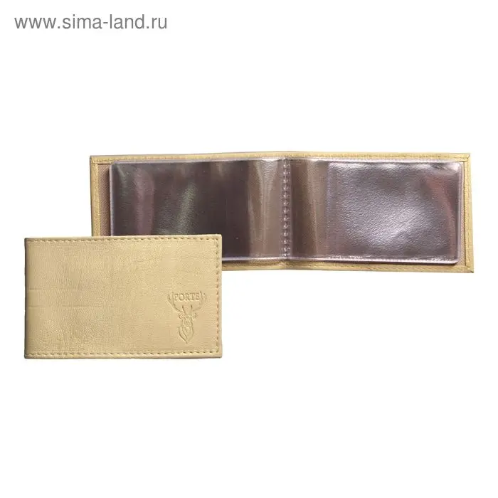 Визитница, 1 ряд, 18 листов, цвет золотой