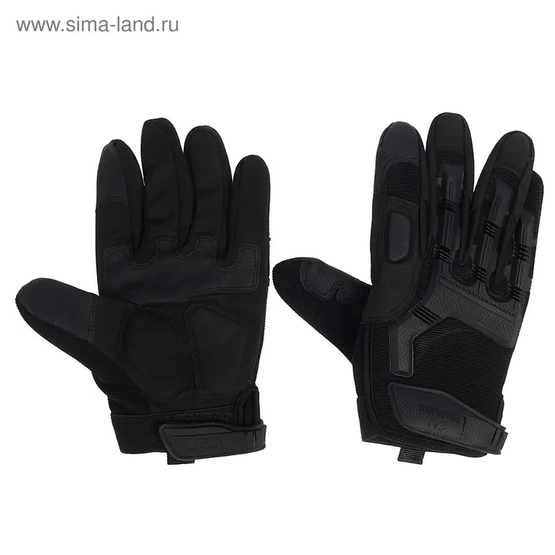 Перчатки тактические, усиленные резиной, размер M, black