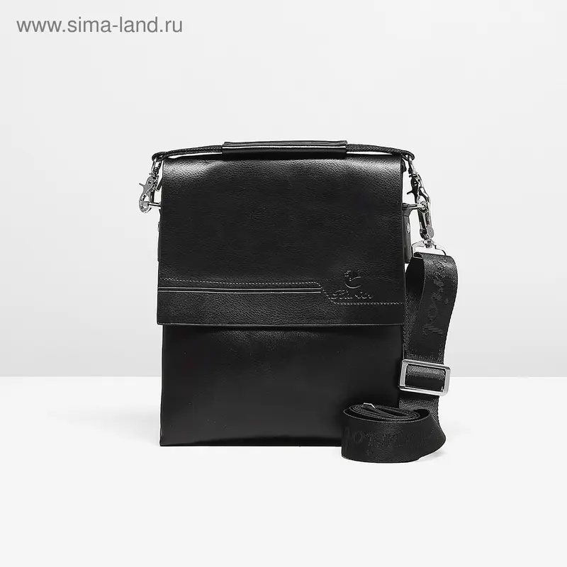 Планшет муж L-8004-4, 22*3*26см, 3 отд, 2 н/кармана, ручка, регул ремень, черный