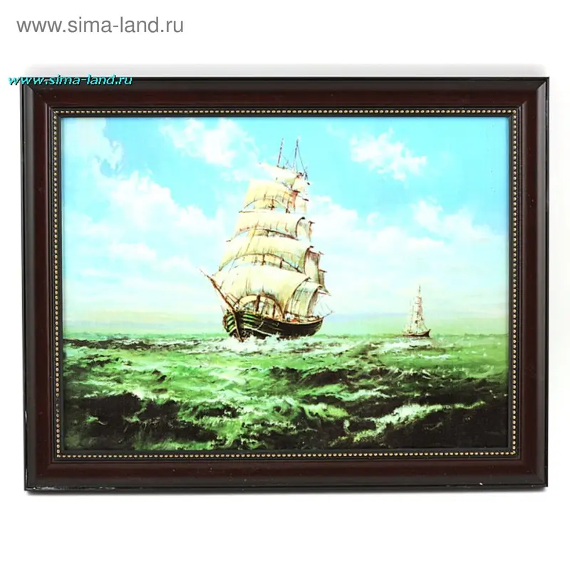 картина холст 30*40 см корабль (бокс 24 шт)