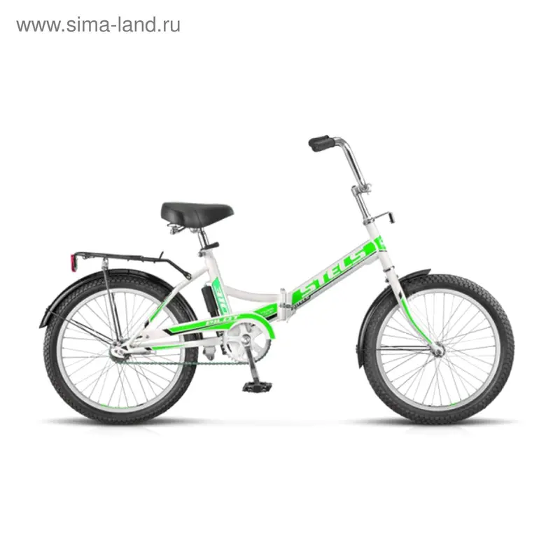 Велосипед 20" Stels Pilot-310, 2017, цвет белый/зелёный, размер 13"