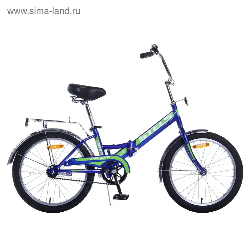 Велосипед 20" Stels Pilot-310, 2017, цвет синий/зелёный, размер 13"