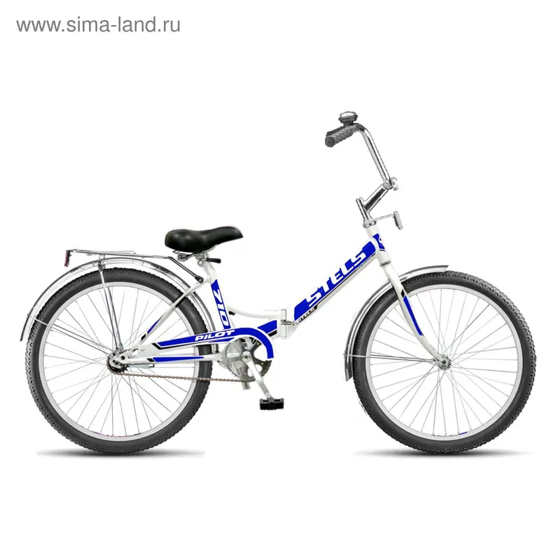 Велосипед 24" Stels Pilot-710, 2016, цвет белый/синий, размер 16"