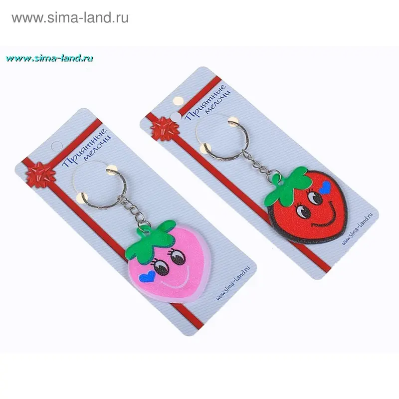 брелок ткань клубничка (набор 12 шт)